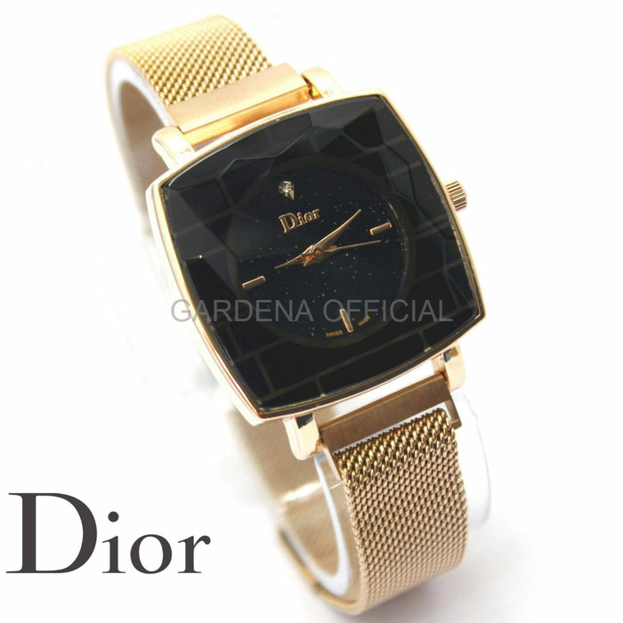 Jam Casual Import Jam Tangan Wanita Dior Rantai Pasir Magnet Segi
