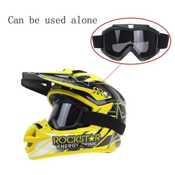 Kacamata Goggle Helm Masker Motor Set Paintball Airsoftgun Trail Cross