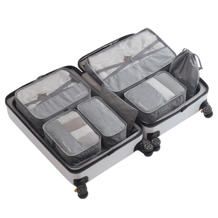 6 Set Packing Cubes,3 Various Sizes Waterproof Travel Luggage Packing Organizers