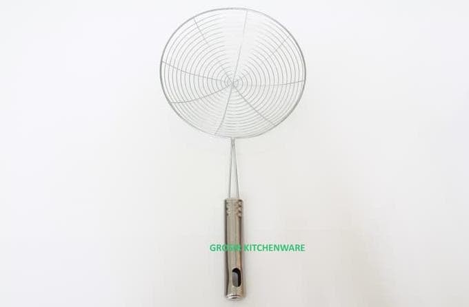 Saringan Parabola 18cm Stainless / Serok Jaring Mie Penggorengan New