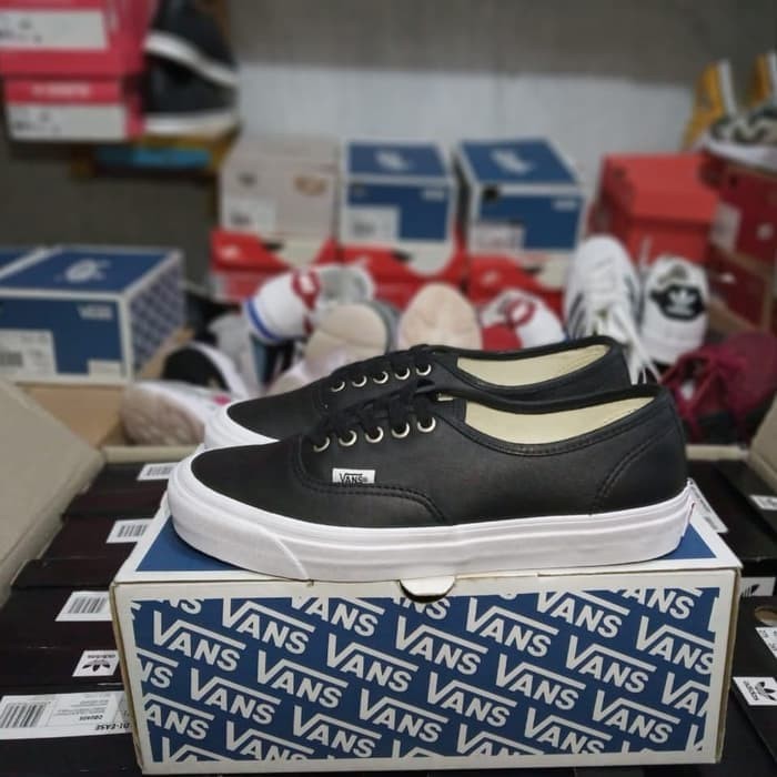 white leather vans