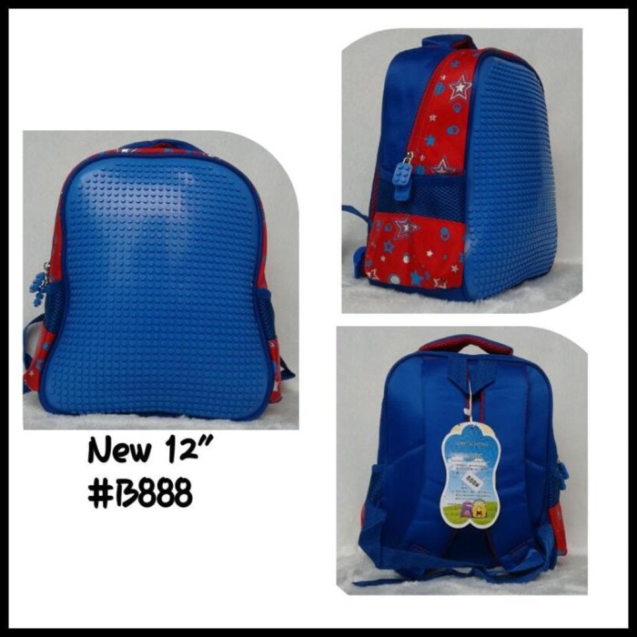 NEW TAS Ransel LEGO PUZZLE Tas Ransel Anak Sekolah TK Import