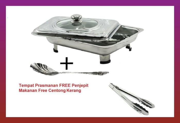 Dijual Tempat Makan Prasmanan Silver 555 Sa Free Penjepit Makanan Free