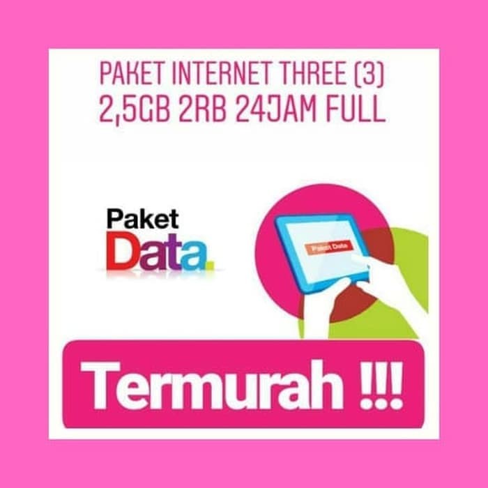 Jual Kartu Perdana Tri Paket Data 2 5 Gb 3000 Perhari Three Full 24 Jam Tan Kota Mataram Paket Internet 3 Murah Tokopedia