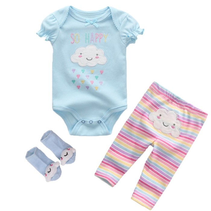 Kiddiezoom 4-Pack Newborn Pants Baby and Toddler Unisex Cotton trousers Pants