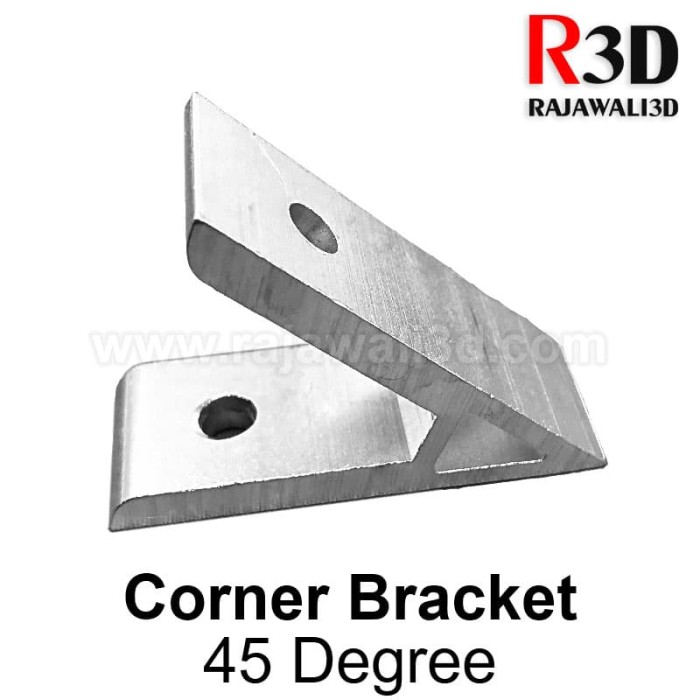 Jual Corner Bracket 45 Degree 20x20mm Adapting Kota Magelang Rajawali 3d Tokopedia