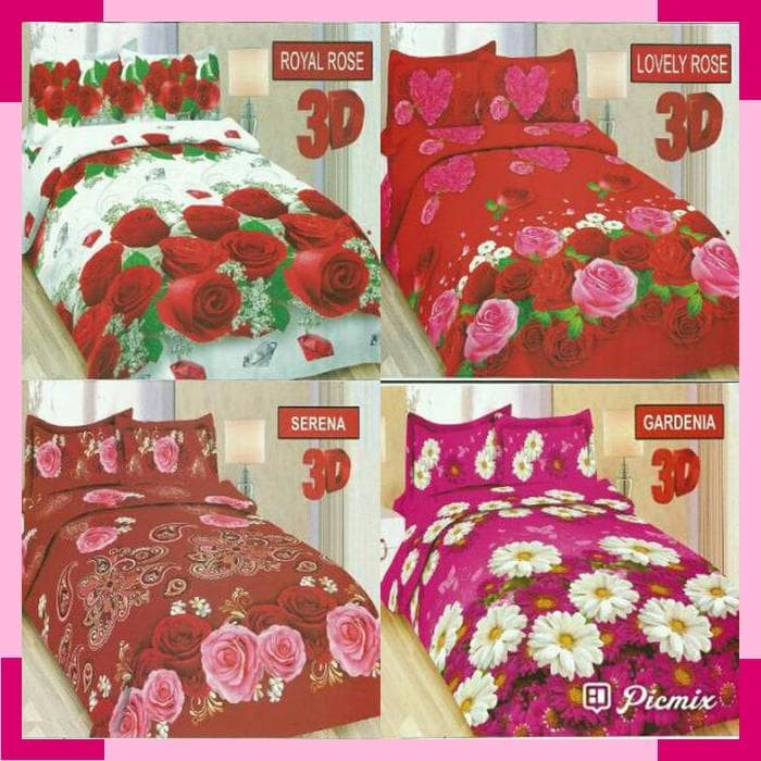 BONITA SPREI DISPERSE MOTIF 3D UKURAN 180 X 200 CM