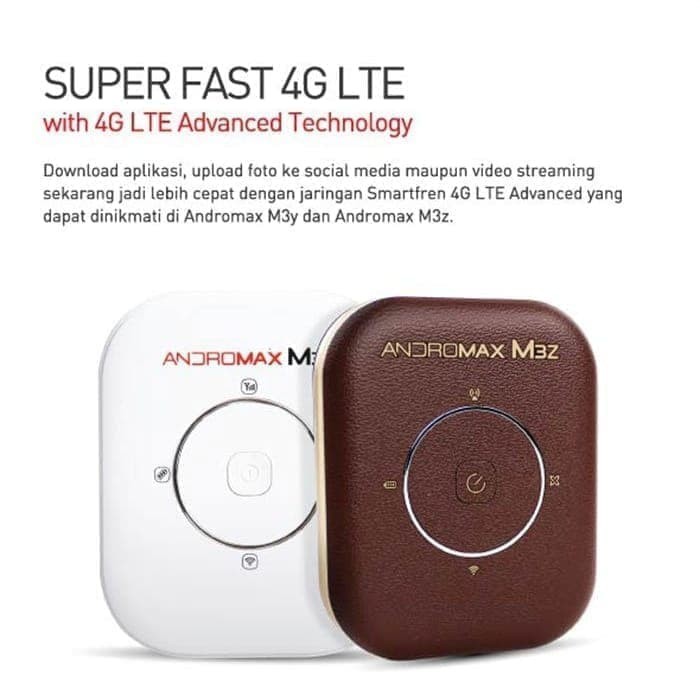 Mifi Modem Wifi 4G Smartfren Andromax M3Y M3Z Free Perdana Kuota 30Gb