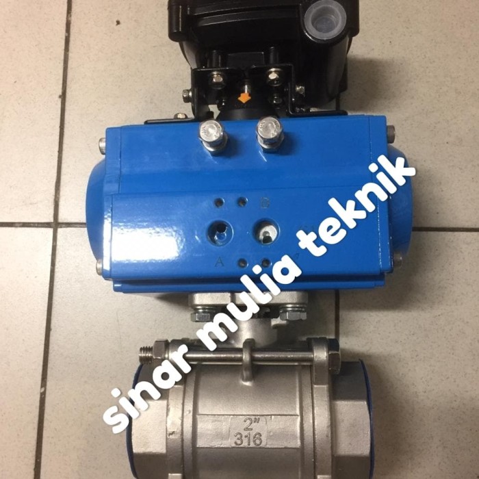 Ball Valve 3Pc Body Sus316 Actuator Double Act + Limit Switch 2 Inch