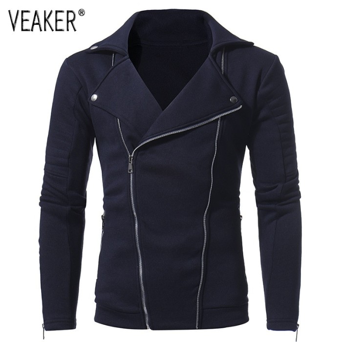 2018 Musim Gugur Pria Kasual Jaket Mantel Pria Berkancing Ramping