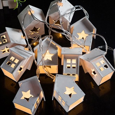 Jual Wood House Star String Lights Fairy Led Home Decor Light Home Garden Jakarta Barat Eliin Shop Tokopedia