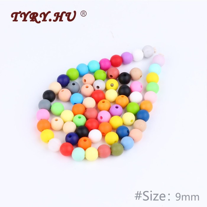 50Pcs Cube Square Silicone Teething Beads Baby Chewable Necklace Teether Making
