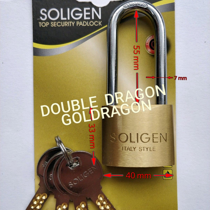 Jual Gembok Soligen 40 mm Panjang Kuningan Computer Key - Jakarta Utara ...