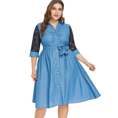 denim dress plus size
