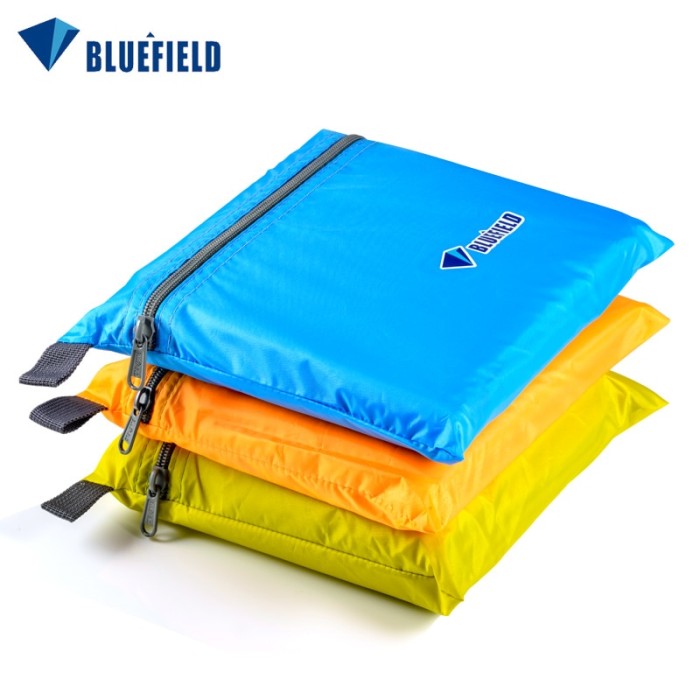 Waterproof Ultralight Awning Canopy for Hiking Fishing Picnic Camping Tarp Sun Shelter Beach Tent Camping Cushion Survival Shelter Blue