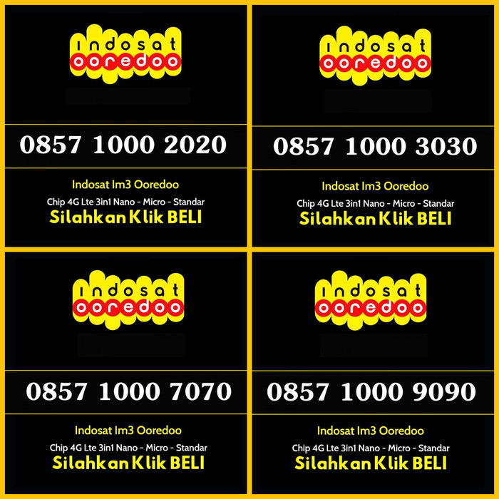 Kartu Perdana Nomor Cantik Indosat IM3 Telkomsel XL Simpati AS Axis Hp