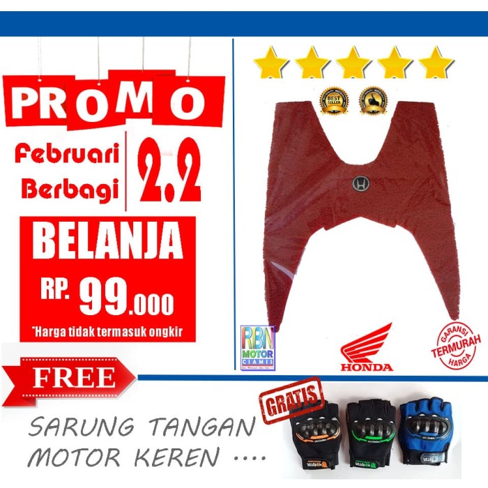 Karpet Sintetis For Vario Techno 110 Carbu - Biru