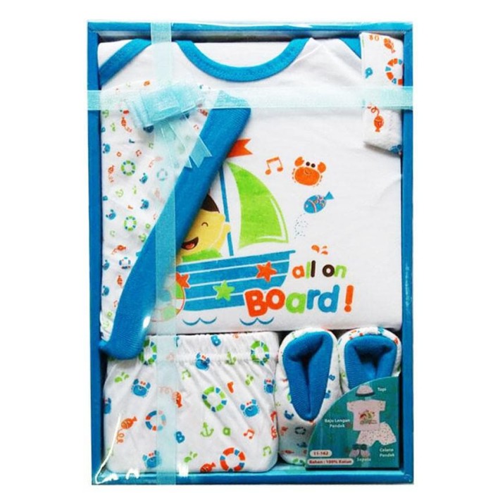 Kiddy Baby Gift Set Kapal Laut Biru 11162 - Perlengkapan Baju Bayi