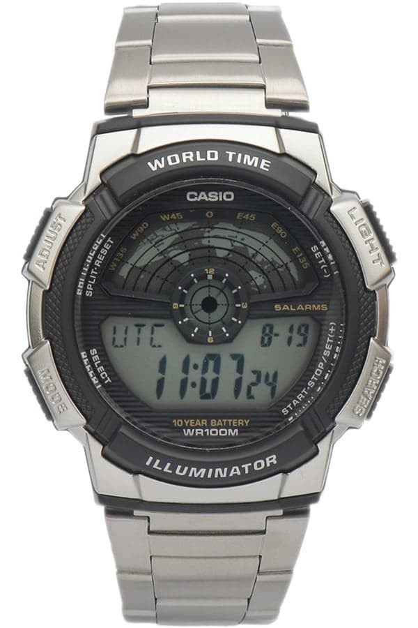 CASIO Illuminator Jam Tangan Digital AE-1100WD-1AVDF Silver