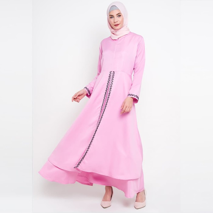 JV Hasanah Rasha Lace Dress - Pink