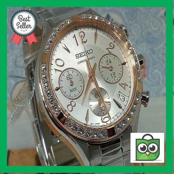 PREMIUM Jam Wanita SSB892 Seiko Ladies SSB892P1 Quartz Chronograph