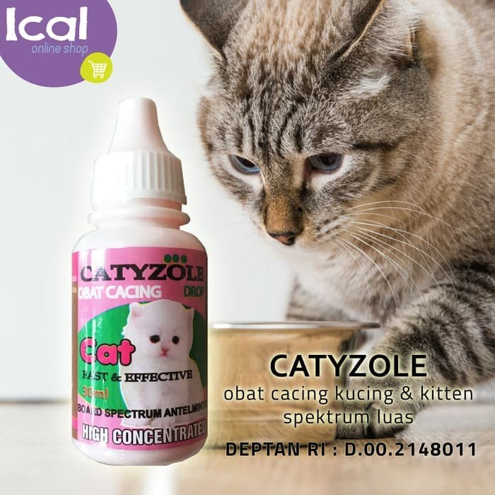 Obat Cacing CATYZOLE 30ml Untuk Kucing Dan Kitten