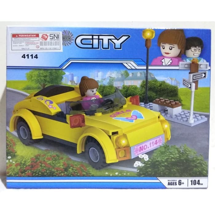 Jual New Lego City Mobil Kuning Dengan Figure Dan Diorama Cogo