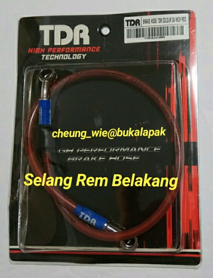 Selang rem belakang TDR Racing 24inch Merah