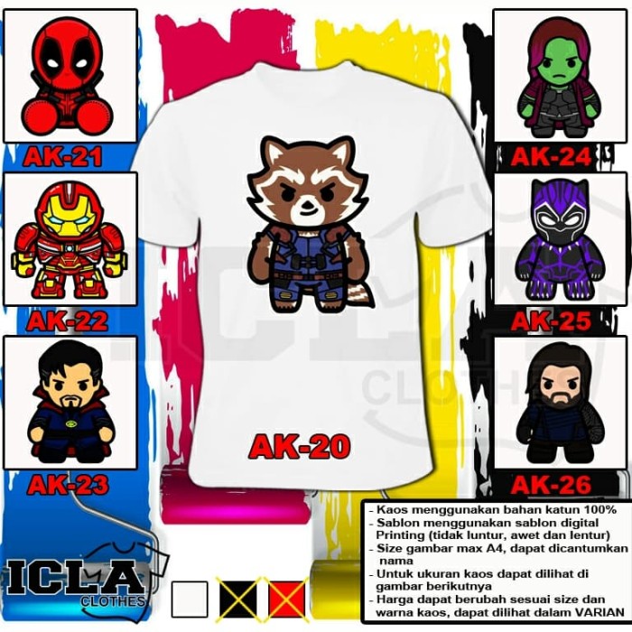Kaos Avengers Lucu Anak Dan Dewasa Putih Kaos Avengers Lucu Anak Dan Dewasa Putih
