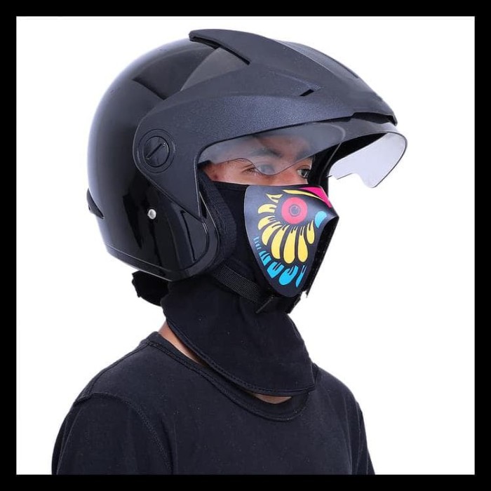 New Masker Motor Unik / Led Mask Multifungsi Polyester - 5 Motif