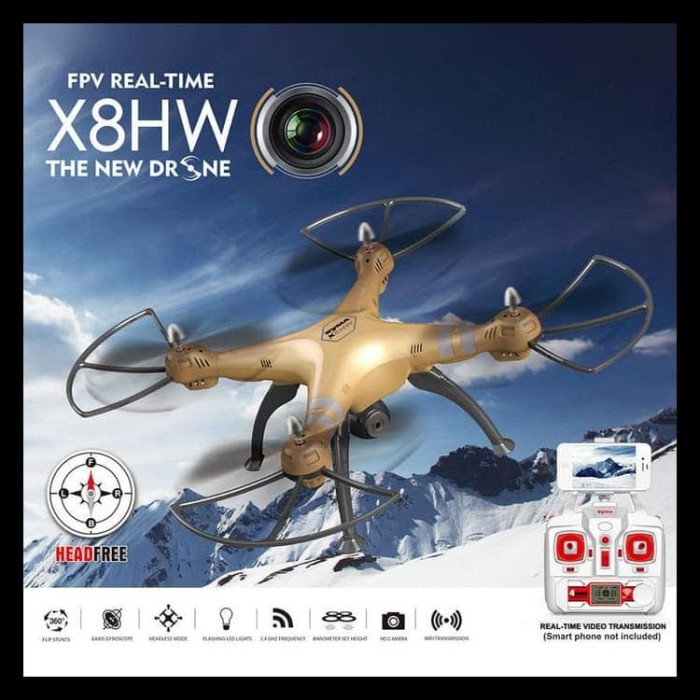 MURAH SYMA X8HW WITH CAMERA DRONE HOLD WIFI/LIVE VIEW/2 MP SUDAH READY