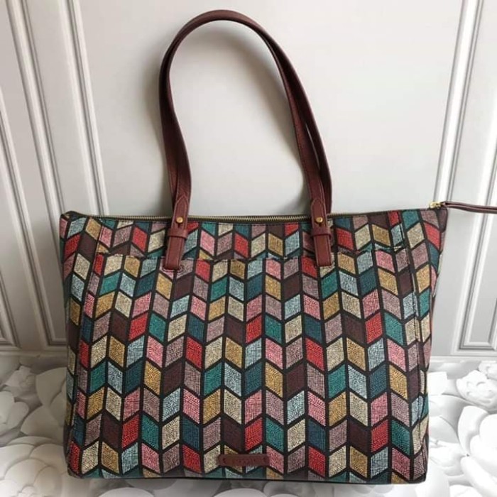 fossil rachel tote fall multi