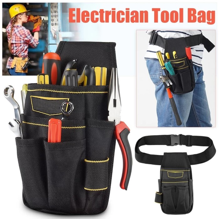 Jual electrician tool bag tas pinggang perkakas tas penyimpanan kunci