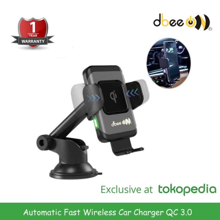 Foto Produk D-bee Automatic Fast Wireless Car Charger dari MKA Official Store