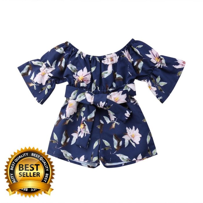baby girl off the shoulder romper