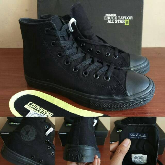 converse full black high ori
