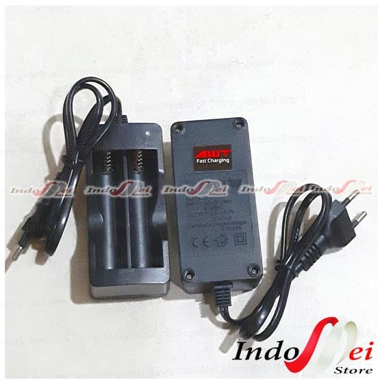 Foto Produk Fast Charger Dekstop Kabel 2 Slot For Battery 18650 - AWT Samsung Son dari Indomei Store