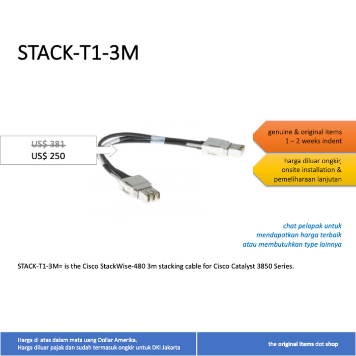 Brand-NEW-Cisco-STACK-T1-3M-Cisco-Stackwise-480-3-m-stacking-cable