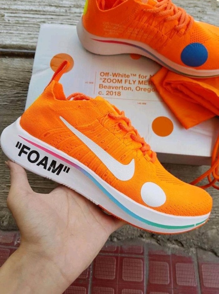 nike zoom off white orange