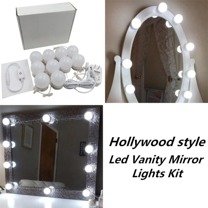 Jual Makeup Vanity Mirror Light 12v 6 10 12 Bulbs Kit For Dressing Table Kota Surabaya Hatori Mart Tokopedia