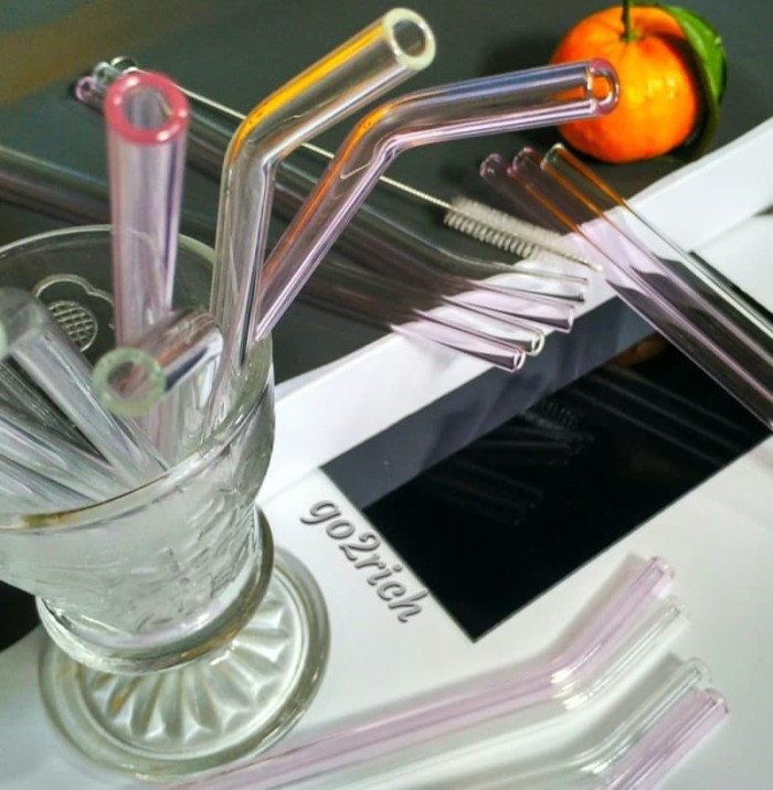 Jual Sedotan Kaca Glass Straw Eco Friendly Zero Waste