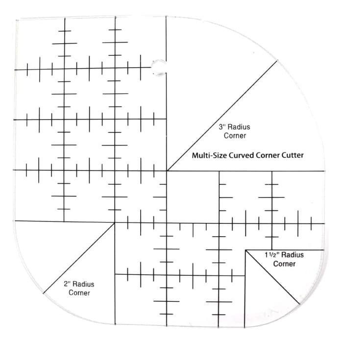 Jual Penggaris Jahit Quilting Patchwork Multisized Curved Corner Penggaris Jahit Quilting Patchwork Multisized Curved Corner Cutter