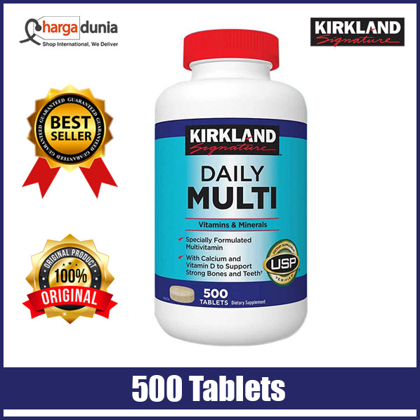 Jual Kirkland Signature Daily Multi Vitamins &amp; Minerals Tablets, 500 ...