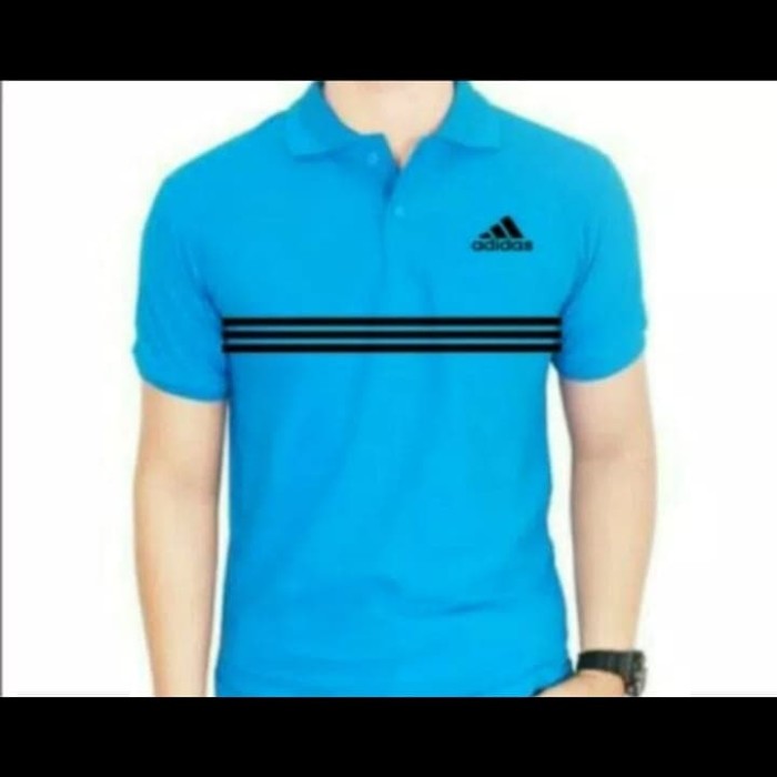blue adidas polo