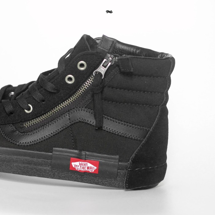 vans sk8 hi cut and paste black