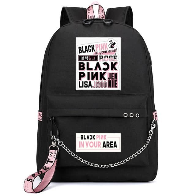 Foto Produk Tas Ransel Wanita Black Pink In Your Area - Hitam dari KebunKoe