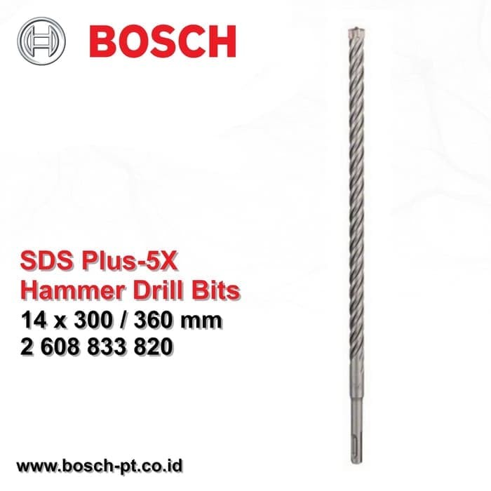 Bosch 5X SDS Plus Masonry Drill Bit 12mm 360mm Pack of 1