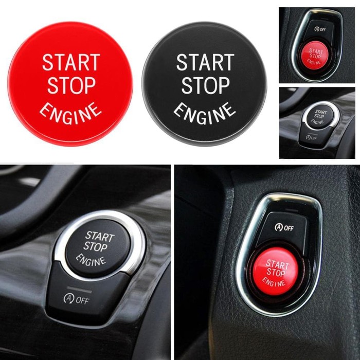 Red Engine Push Button Switch Ignition Switch BMW F Series With Auto Start-Stop