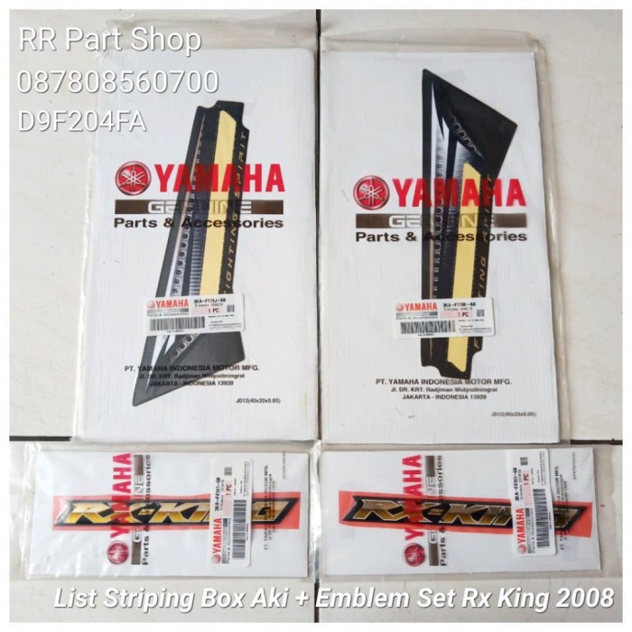 Jual List Striping Box Aki Hitam Set Emblem Rx King New 2008 Ori Yamaha New Jakarta Selatan Rr Part Shop Tokopedia