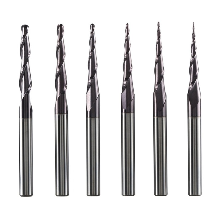 Frese HRC55 ø 1-1.5-2-3-3.5-4-5mm AlTiN 4 Flute End Milling Cutter CNC Tungsten